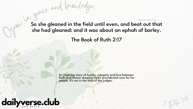 Bible Verse Wallpaper 2:17 from The Book of Ruth