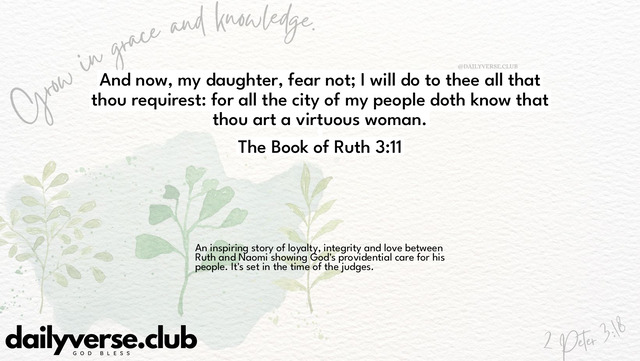Bible Verse Wallpaper 3:11 from The Book of Ruth