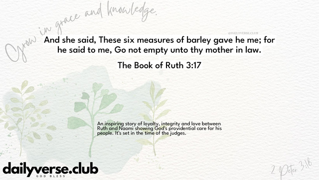 Bible Verse Wallpaper 3:17 from The Book of Ruth