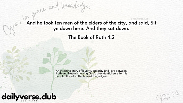 Bible Verse Wallpaper 4:2 from The Book of Ruth