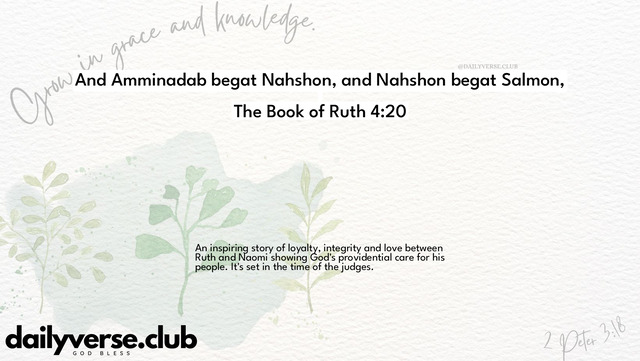 Bible Verse Wallpaper 4:20 from The Book of Ruth