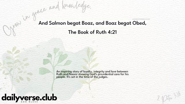 Bible Verse Wallpaper 4:21 from The Book of Ruth