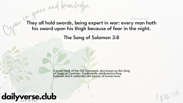 Bible Verse Wallpaper 3:8 from The Song of Solomon