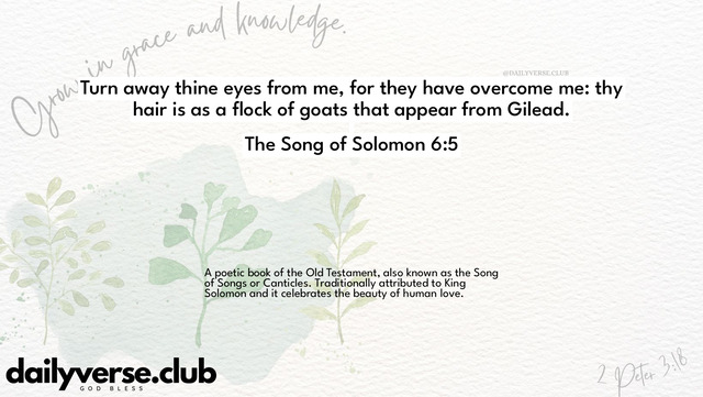 Bible Verse Wallpaper 6:5 from The Song of Solomon