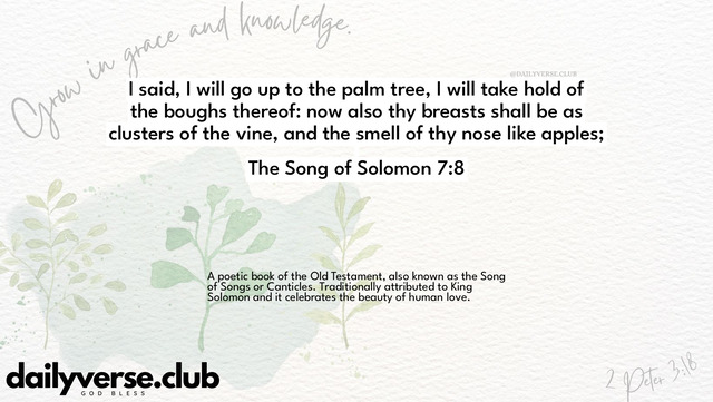 Bible Verse Wallpaper 7:8 from The Song of Solomon